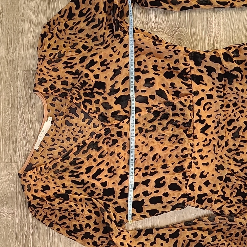 ASTR The Label Nikita Burnout Leopard Print Ruched Mini Dress Med NWT Mob Wife - Picture 14 of 14